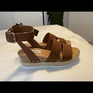 Steve Madden Brown Platform Sandals